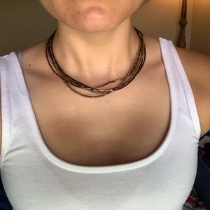 Brown beaded necklace